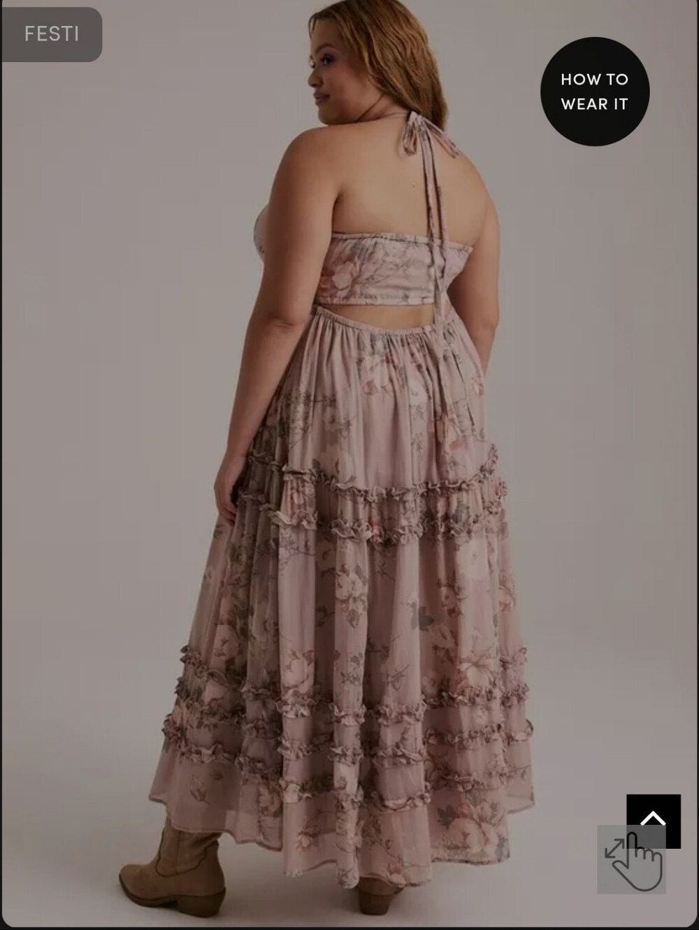 Cross-Front Halter Maxi Dress NWT - Picture 2 of 5